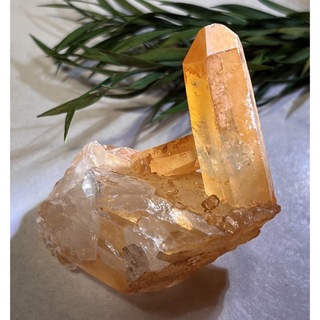 デトックスの石✨　レインボー　タンジェリンクォーツ　原石　クラスター　蜜柑水晶(置物)