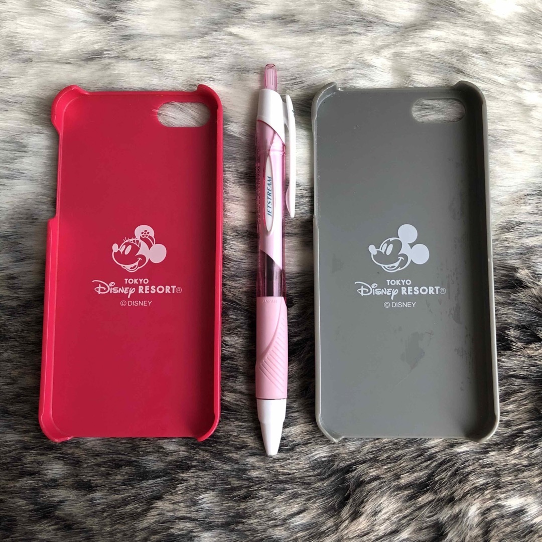 Disney(ディズニー)の【used】iPhone 5s ケース　カバー　ミッキー　ミニー　ピンク　グレー スマホ/家電/カメラのスマホアクセサリー(iPhoneケース)の商品写真