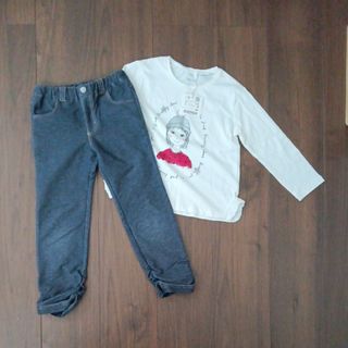 ザラキッズ(ZARA KIDS)のZARAロンT　組曲パンツセット売り(Tシャツ/カットソー)