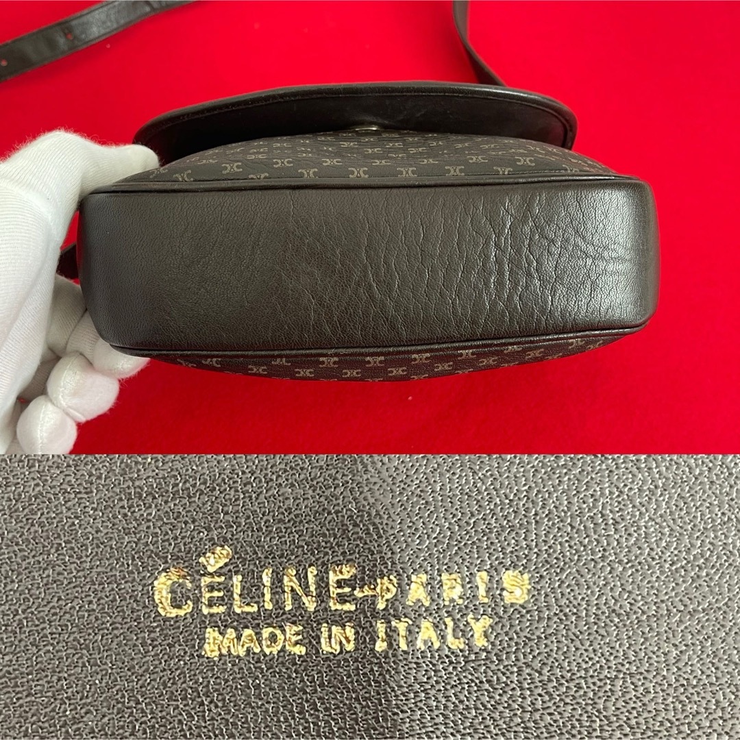 celine(セリーヌ)のCELINE セリーヌ　ヴィンテージ マカダム　ショルダーバッグ　レザー　茶　 レディースのバッグ(ショルダーバッグ)の商品写真