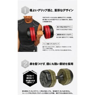 リーディングエッジ(LEADING EDGE)のリーディングエッジ LEADINGEDGE アーミーダンベル 10kg×2個(トレーニング用品)