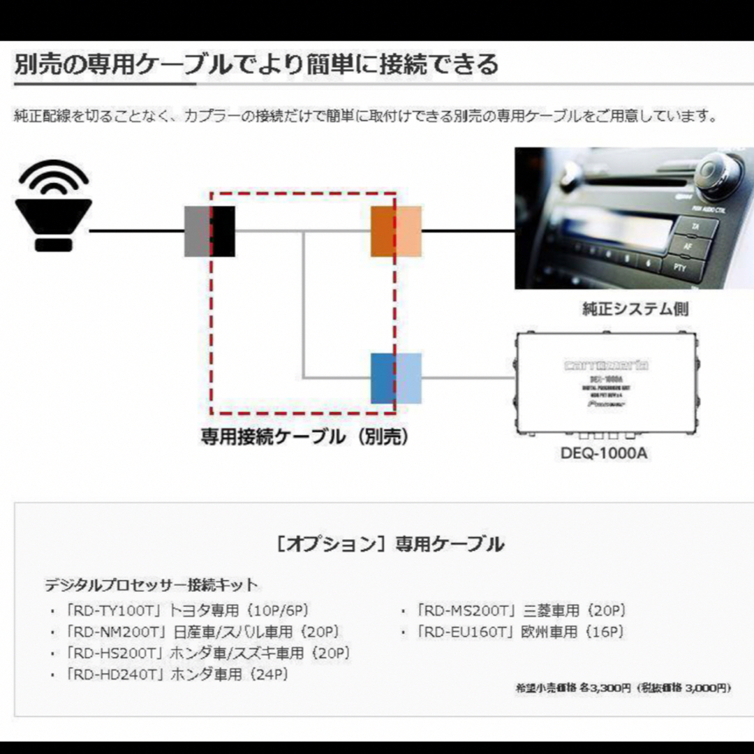 Pioneer(パイオニア)の【新品】Pioneer DEQ-1000A 海外版 DEQ-S1000A2 自動車/バイクの自動車(カーオーディオ)の商品写真