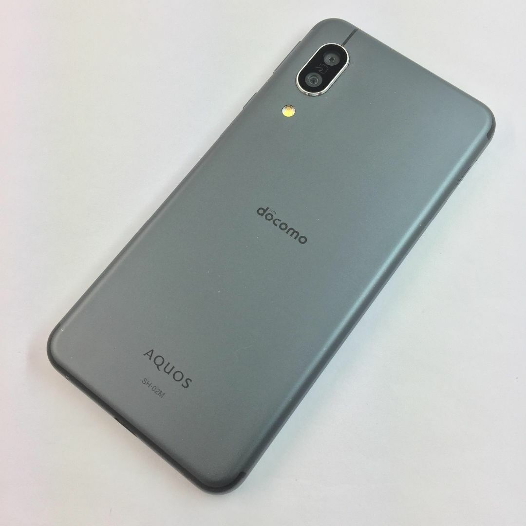 AQUOS(アクオス)の【B】SH-02M/AQUOS sense3/357796096086030 スマホ/家電/カメラのスマートフォン/携帯電話(スマートフォン本体)の商品写真