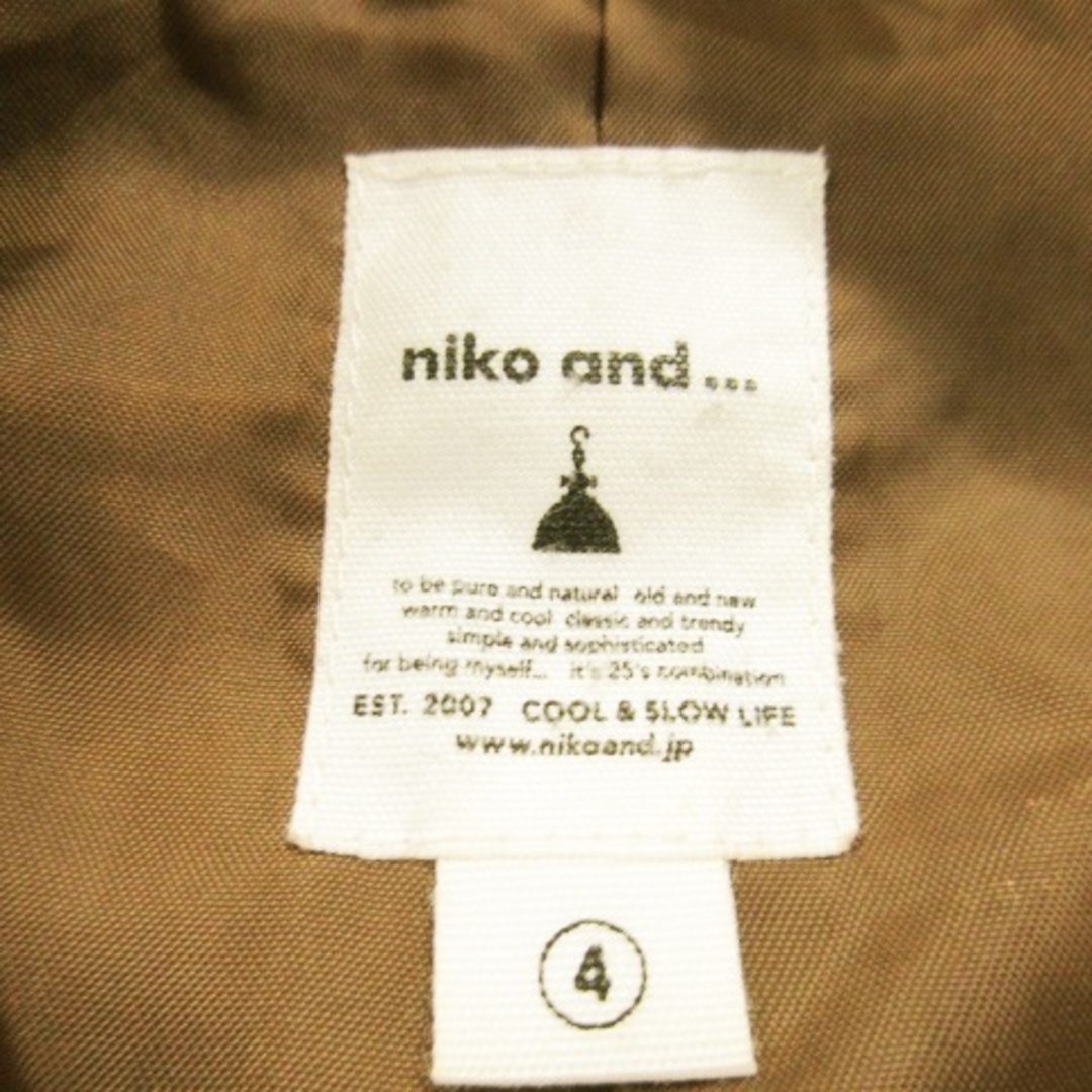 niko and...(ニコアンド)のニコアンド ジャケット テーラード ダブル オーバーサイズ チェック L 茶 レディースのジャケット/アウター(その他)の商品写真