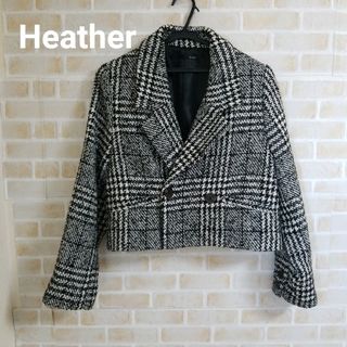 ワンピースの上のアウター【美品、未使用】Heatherスーツジャケット 黒