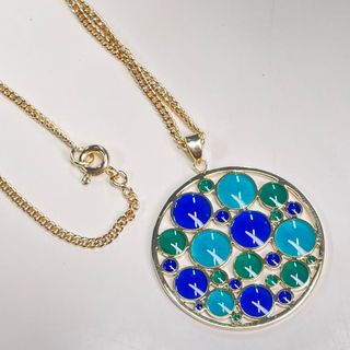 ミキモト(MIKIMOTO)のミキモト　ロングネックレス　ブルー系(ネックレス)