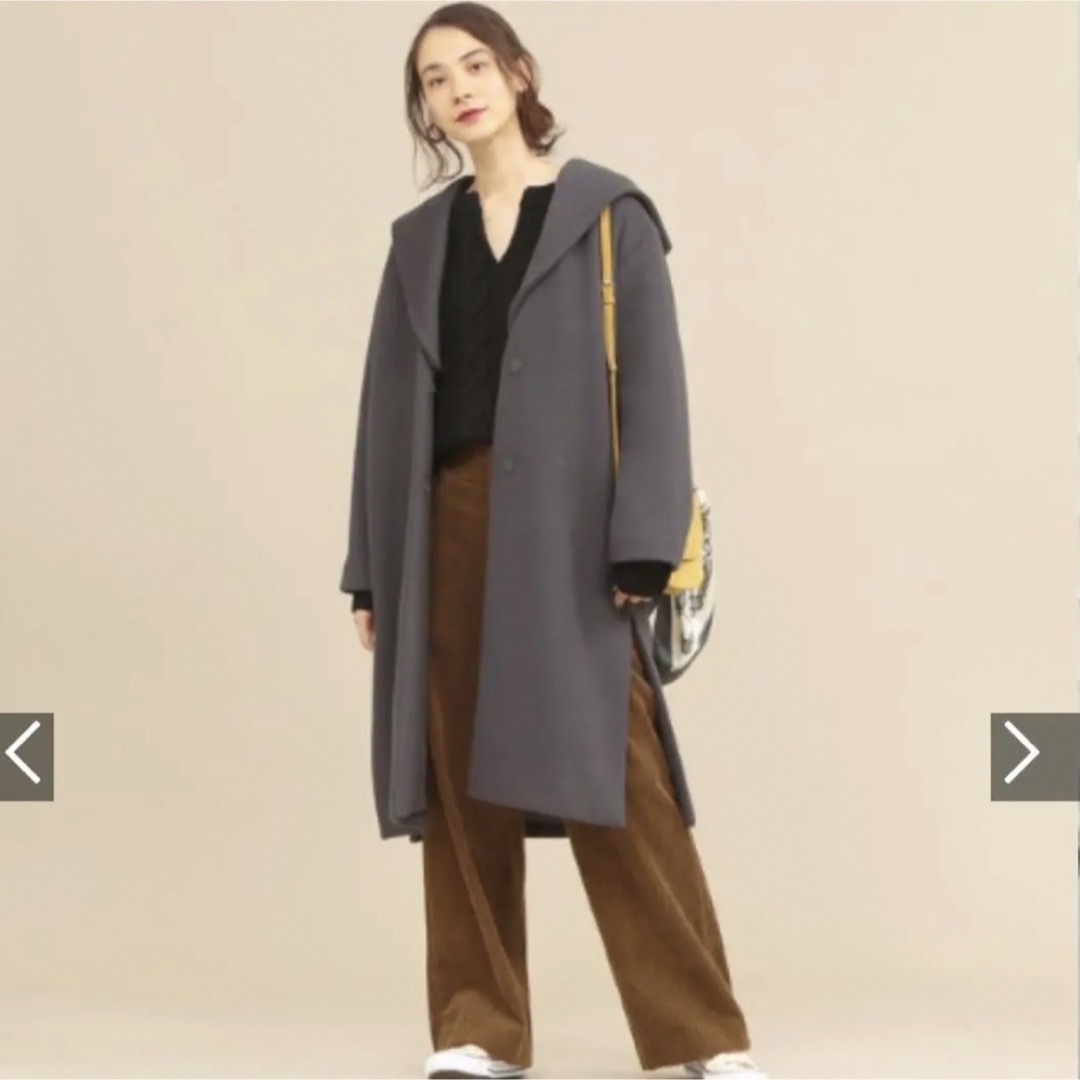 BEAUTY&YOUTH UNITED ARROWS(ビューティアンドユースユナイテッドアローズ)の2way ビューティー&ユース　ユナイテッドアローズ　ロングコート　ノーカラー レディースのジャケット/アウター(ロングコート)の商品写真