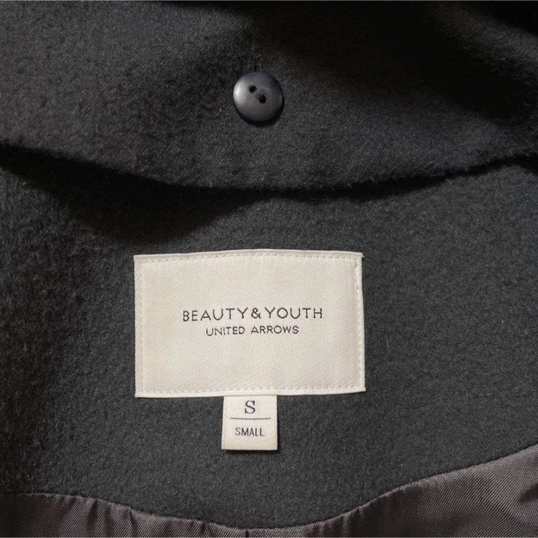 BEAUTY&YOUTH UNITED ARROWS(ビューティアンドユースユナイテッドアローズ)の2way ビューティー&ユース　ユナイテッドアローズ　ロングコート　ノーカラー レディースのジャケット/アウター(ロングコート)の商品写真