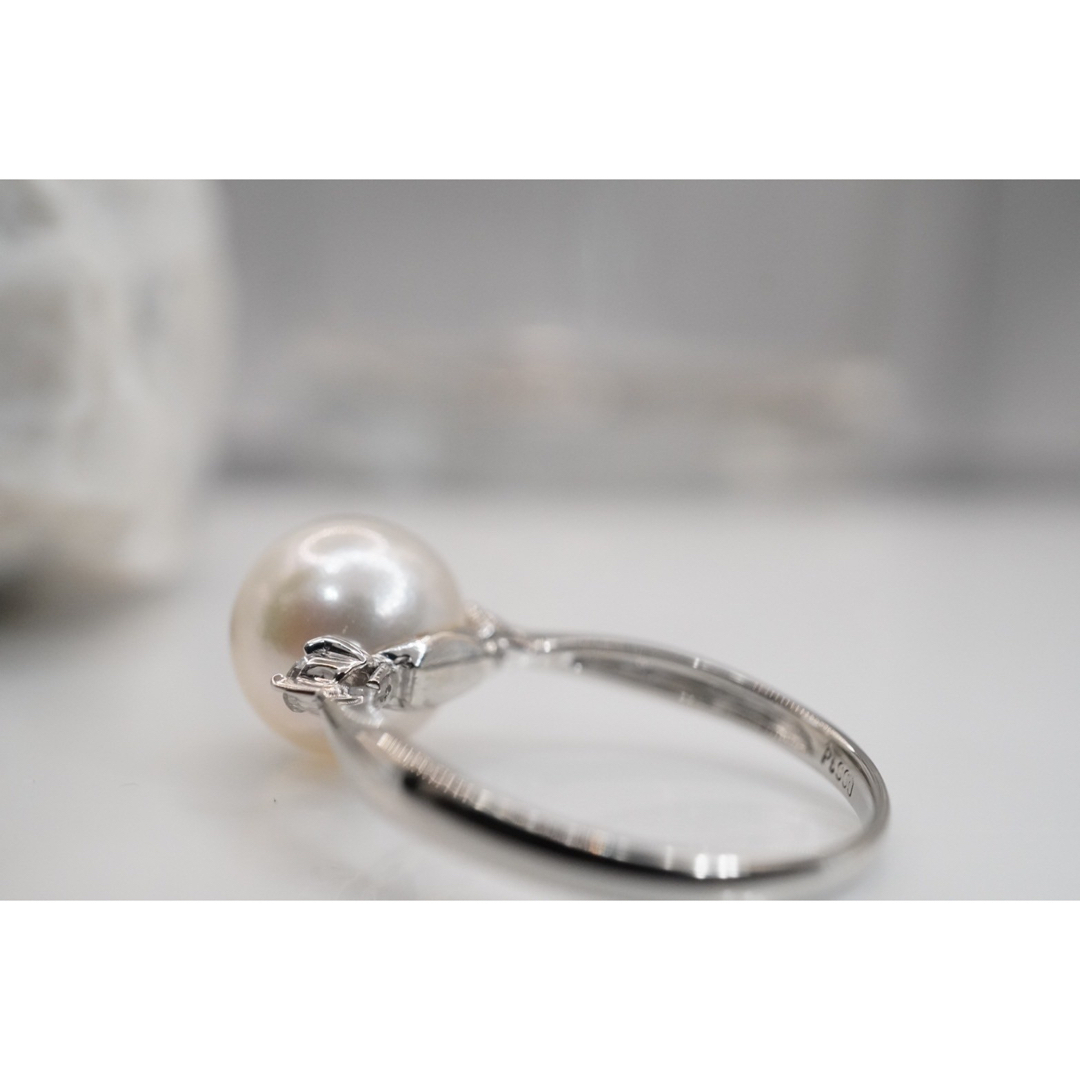 お買い得‼️ 天然 真珠 パール リング ダイヤモンド リング レディースのアクセサリー(リング(指輪))の商品写真