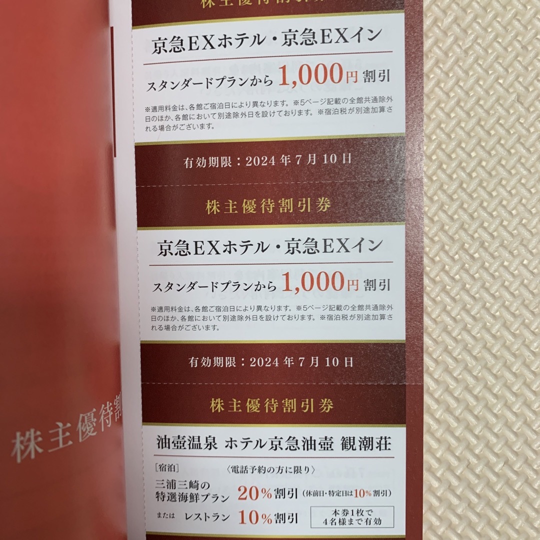 【匿名配送】京急　株主優待　冊子 チケットの優待券/割引券(ショッピング)の商品写真