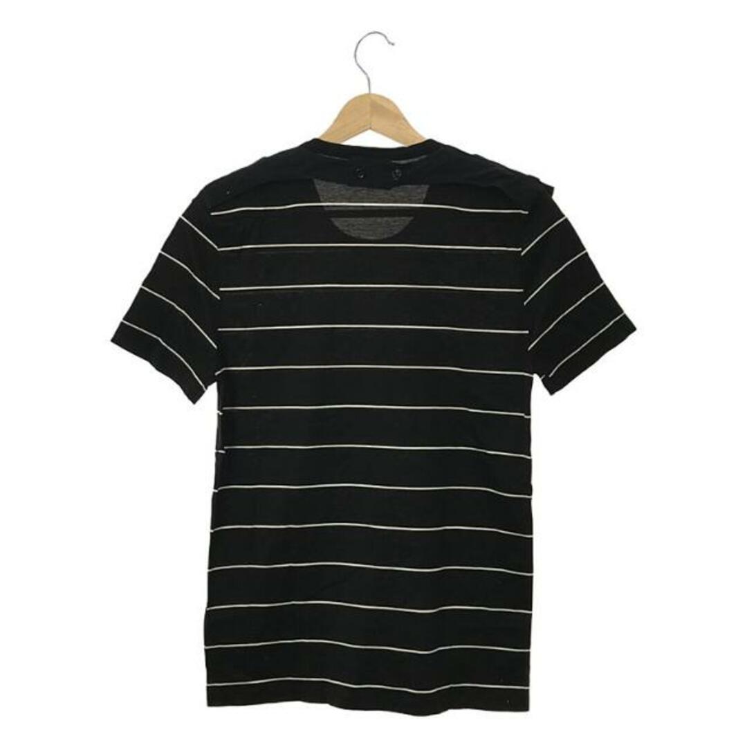 DIOR HOMME(ディオールオム)のDior homme / ディオールオム | 07SS エディ期 エポーレット付き ボーダーTシャツ | S | ブラック | メンズ メンズのトップス(Tシャツ/カットソー(半袖/袖なし))の商品写真