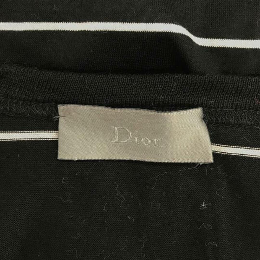 DIOR HOMME(ディオールオム)のDior homme / ディオールオム | 07SS エディ期 エポーレット付き ボーダーTシャツ | S | ブラック | メンズ メンズのトップス(Tシャツ/カットソー(半袖/袖なし))の商品写真