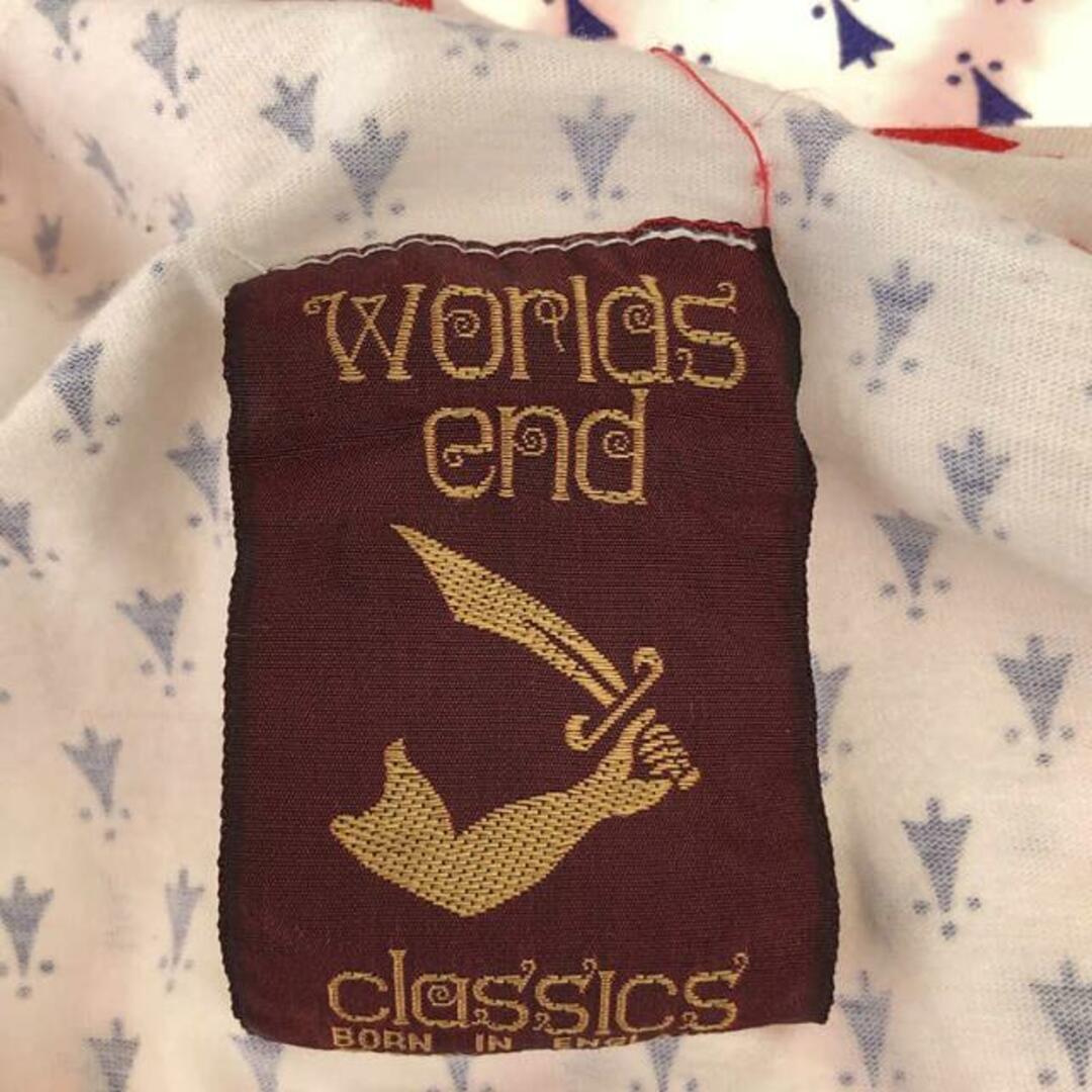 Vivienne Westwood / ヴィヴィアンウエストウッド | ヴィンテージ WORLDS END ワールズエンド スクイグル柄 変形カットソー | ホワイト / レッド | メンズ Vivienne Westwood / ヴィヴィアンウエストウッド | ヴィンテージ WORLDS END ワールズエンド スクイグル柄 変形カットソー | ホワイト / レッド | メンズ
