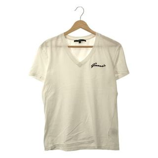 グッチ(Gucci)のGUCCI / グッチ | Vネック ロゴ刺しゅう Tシャツ | S | ホワイト | メンズ(Tシャツ/カットソー(半袖/袖なし))