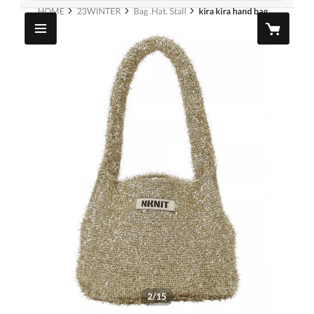nknit 23aw kira kira hand bag ンニット