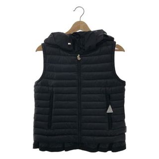 モンクレール(MONCLER)のMONCLER / モンクレール | LUCILA GILET フリルデザイン フーデッド ダウンベスト | 0 | ブラック | レディース(ベスト/ジレ)