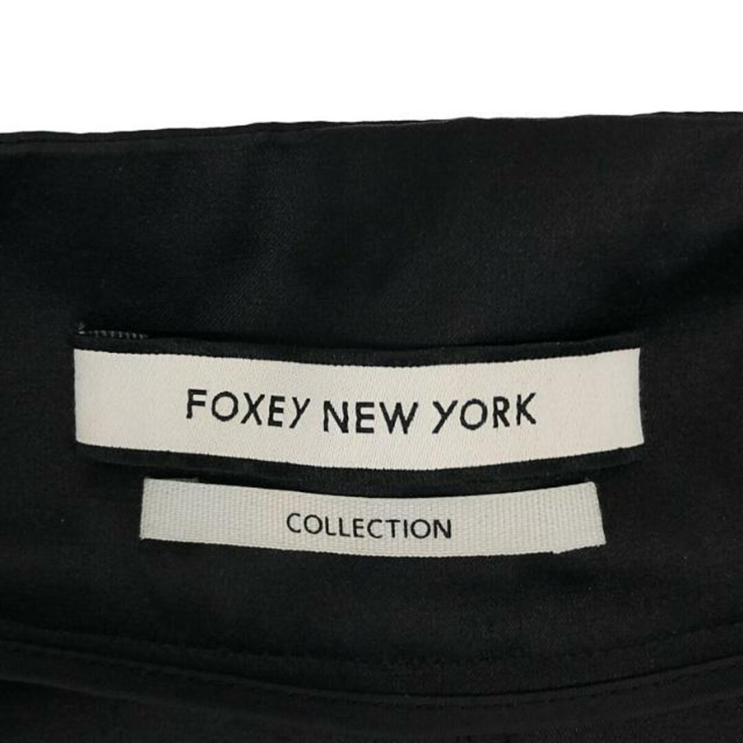 FOXEY NEW YORK(フォクシーニューヨーク)の【美品】  FOXEY NEW YORK / フォクシーニューヨーク | ドローストリング モッズコート フーディ | 40 | ブラック | レディース レディースのジャケット/アウター(その他)の商品写真