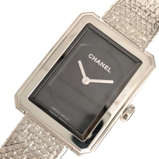シャネル(CHANEL)の　シャネル CHANEL ボーイフレンド ツイード H4876 黒文字盤  ステンレス クオーツ レディース 腕時計(腕時計)