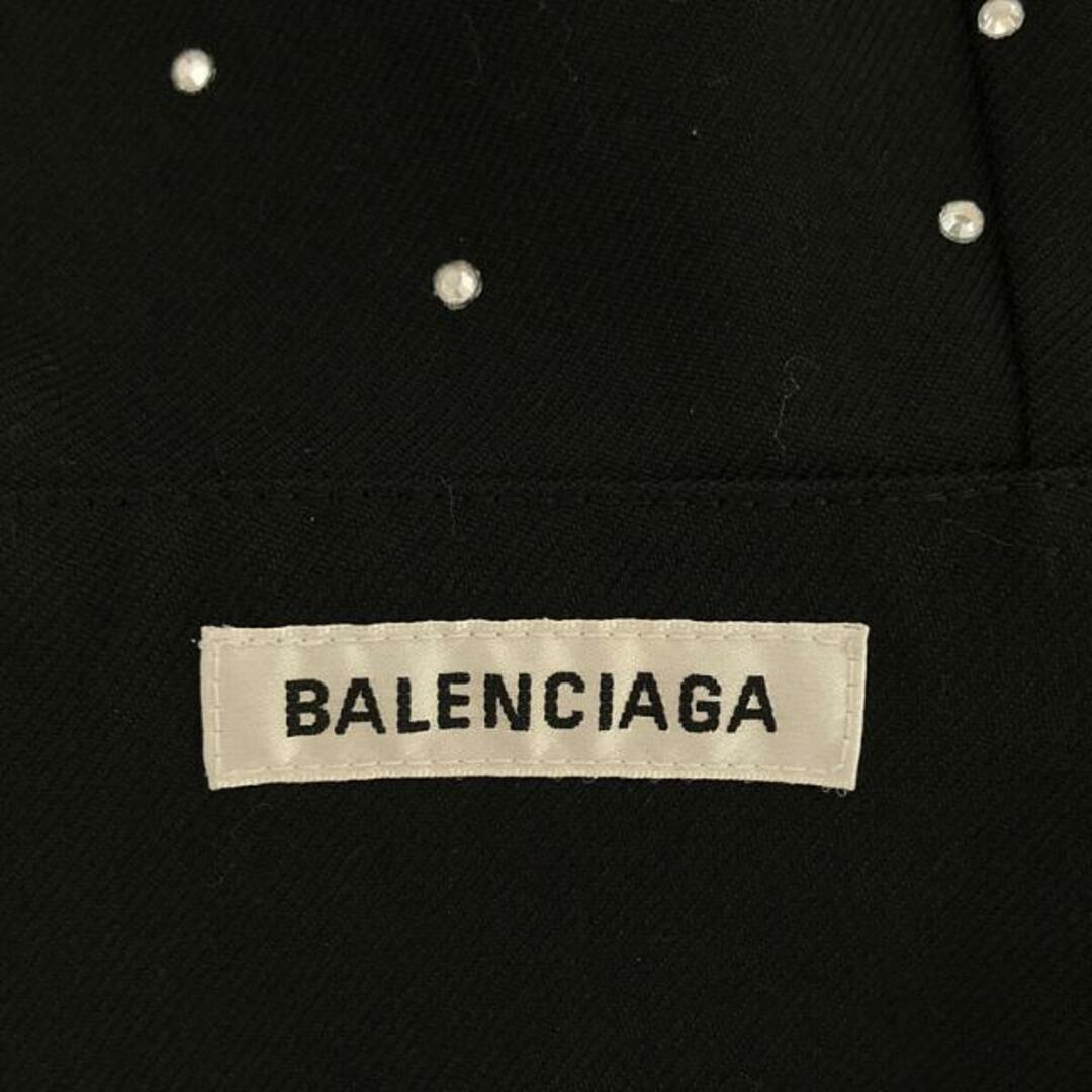 Balenciaga(バレンシアガ)のBALENCIAGA / バレンシアガ | ウール ビジュー装飾 フレアスカート | 42 | ブラック | レディース レディースのスカート(ロングスカート)の商品写真