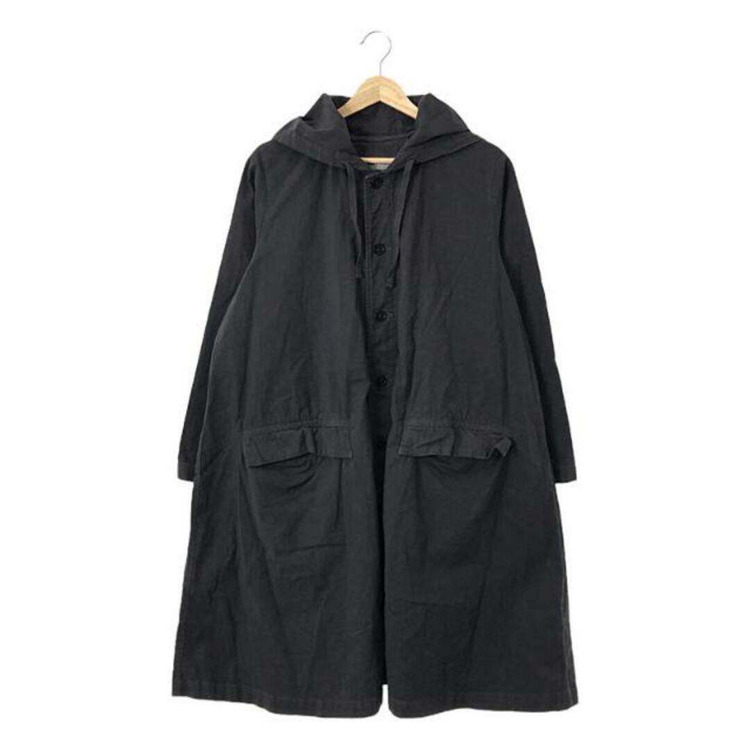 nest Robe - nest robe / ネストローブ | リネン混 フーデッドコート | F | ネイビー | レディース