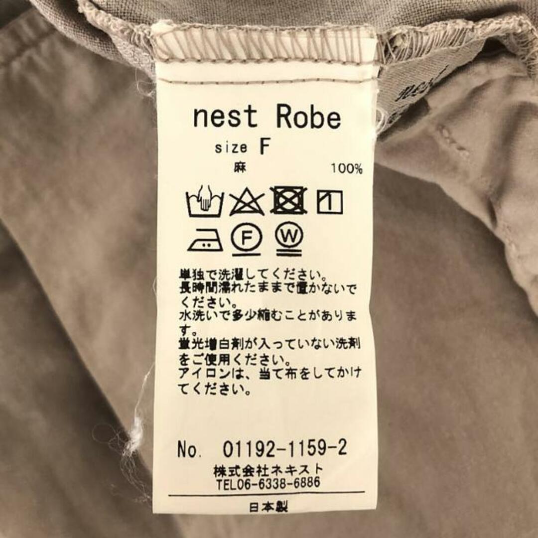 nest Robe(ネストローブ)のnest robe / ネストローブ | リネン タック イージーパンツ | F | グレーベージュ | レディース レディースのパンツ(その他)の商品写真