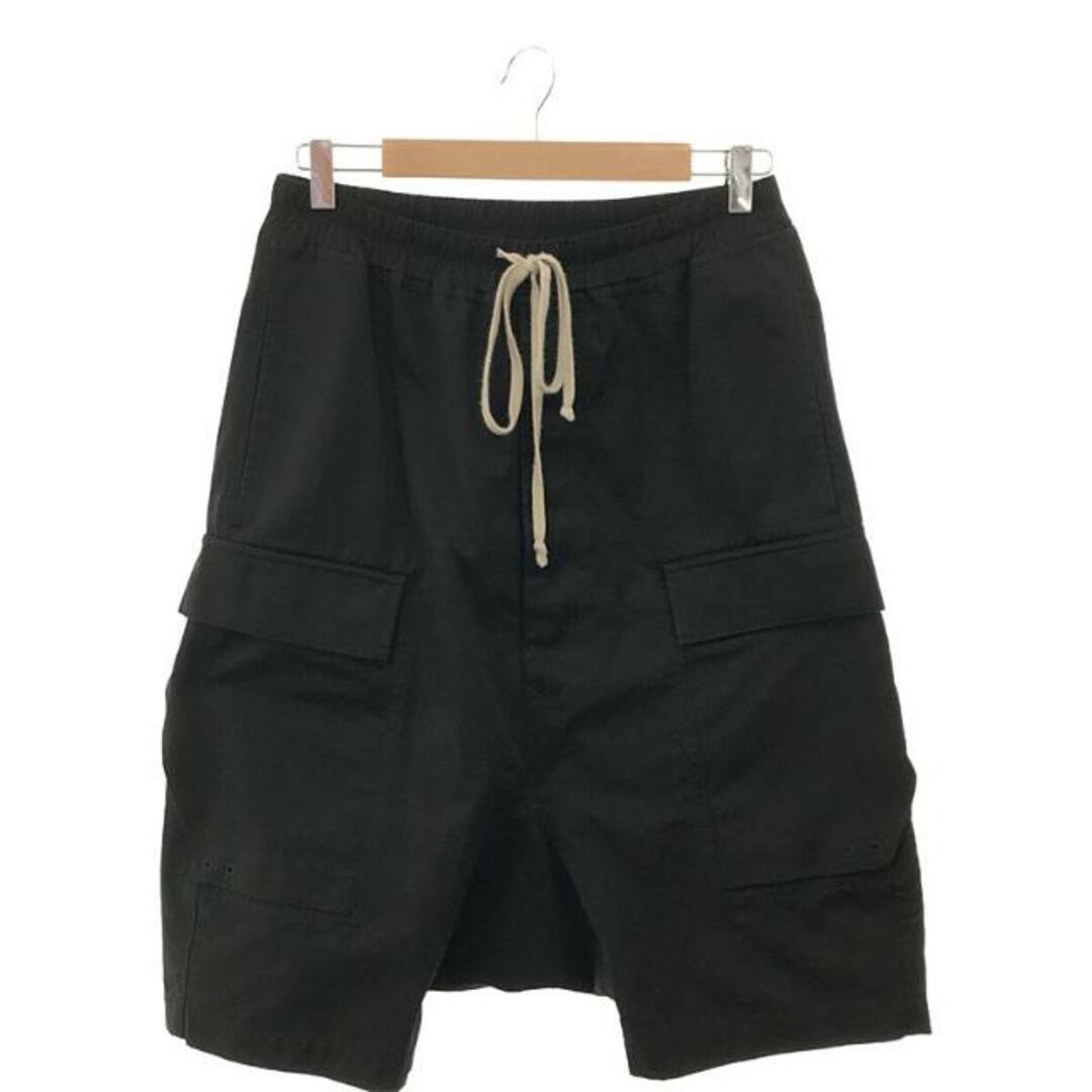 【新品】  Rick Owens DRKSHDW / リック・オウエンス・ダークシャドウ | PANTALONI DRAWSTRING CARGO PODS コットン サルエル カーゴ ショートパンツ | 46 | ブラック | メンズその他