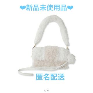 ファーファー(fur fur)のfurfur  ファーファー　ファーハンドバッグ　ホワイト(ハンドバッグ)