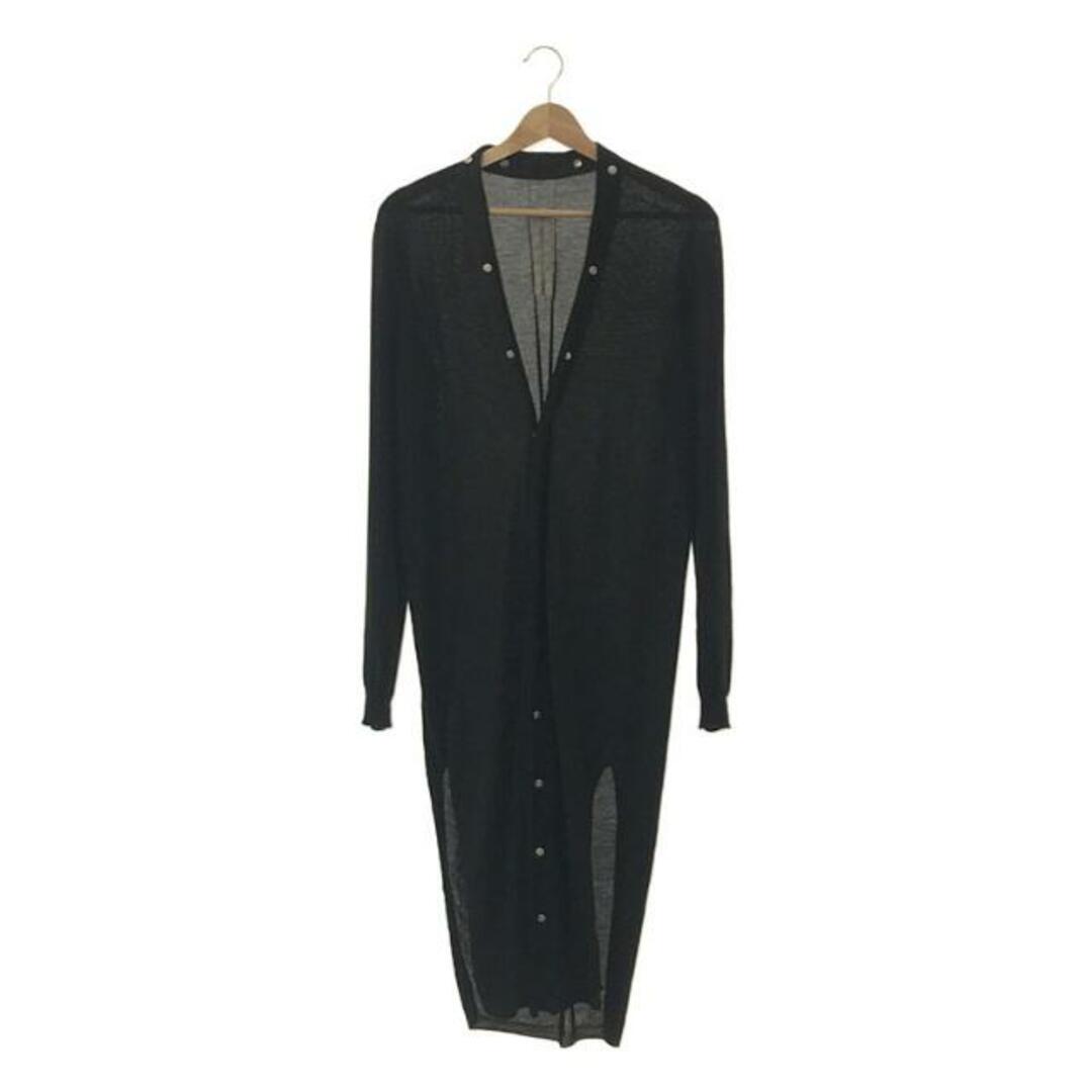 メンズ【新品】  Rick Owens / リックオウエンス | 2021AW | BLACK SASCHA CARDIGAN カシミヤ スナップボタン ロングカーディガン | S | ブラック | メンズ