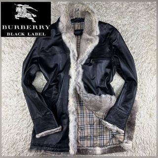 BURBERRY BLACK LABEL - 【美品 希少 !!】BURBERRY BLACK LABEL 羊革