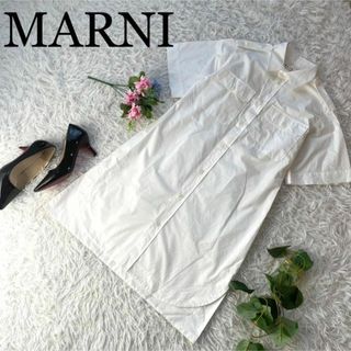 マルニ(Marni)のマルニ/エポーレットシャツ　ブラウス　チュニック　42(ひざ丈ワンピース)