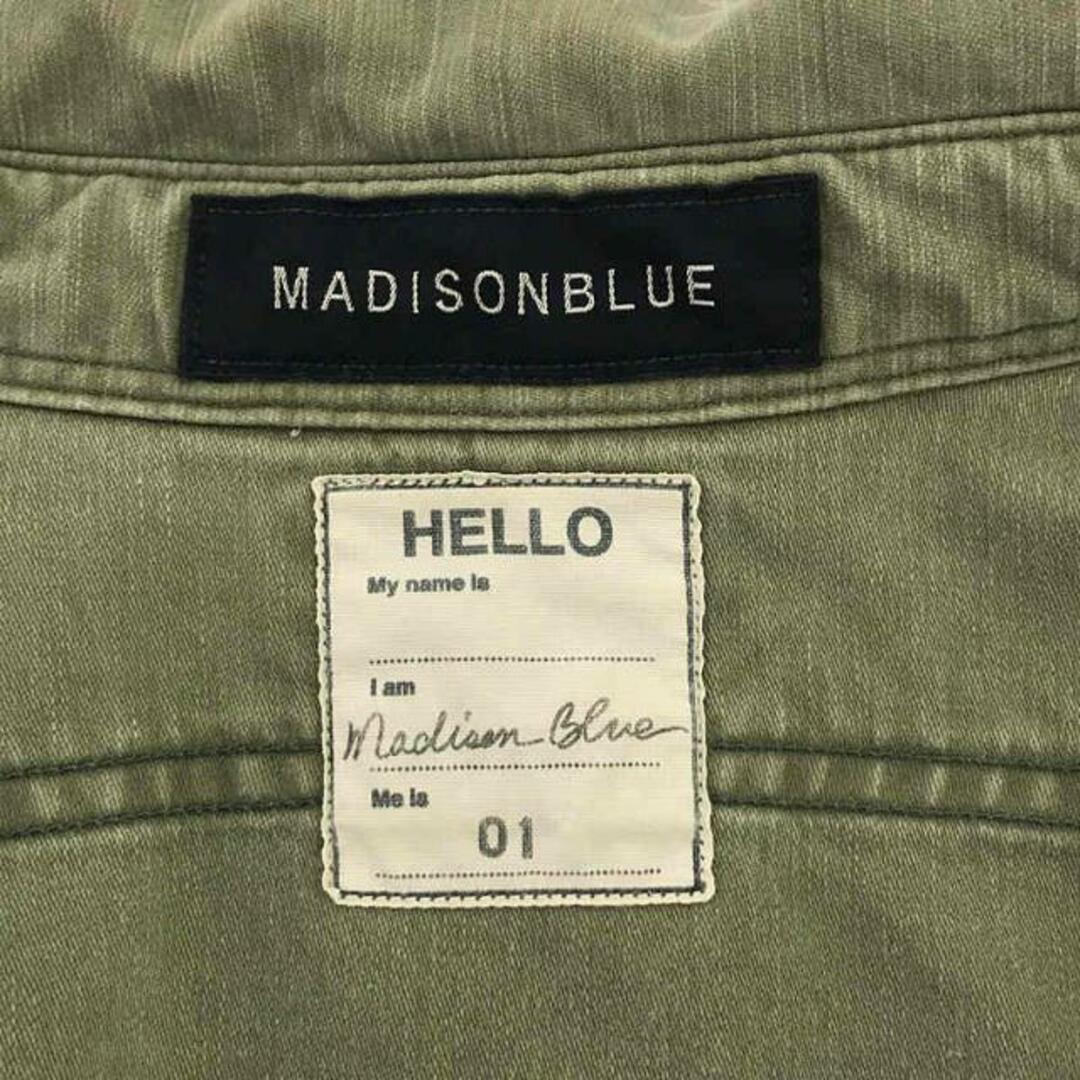 MADISONBLUE(マディソンブルー)のMADISON BLUE / マディソンブルー | HAMPTON BACK SATIN SHIRT シャツ | 1 | カーキ | レディース レディースのトップス(シャツ/ブラウス(長袖/七分))の商品写真