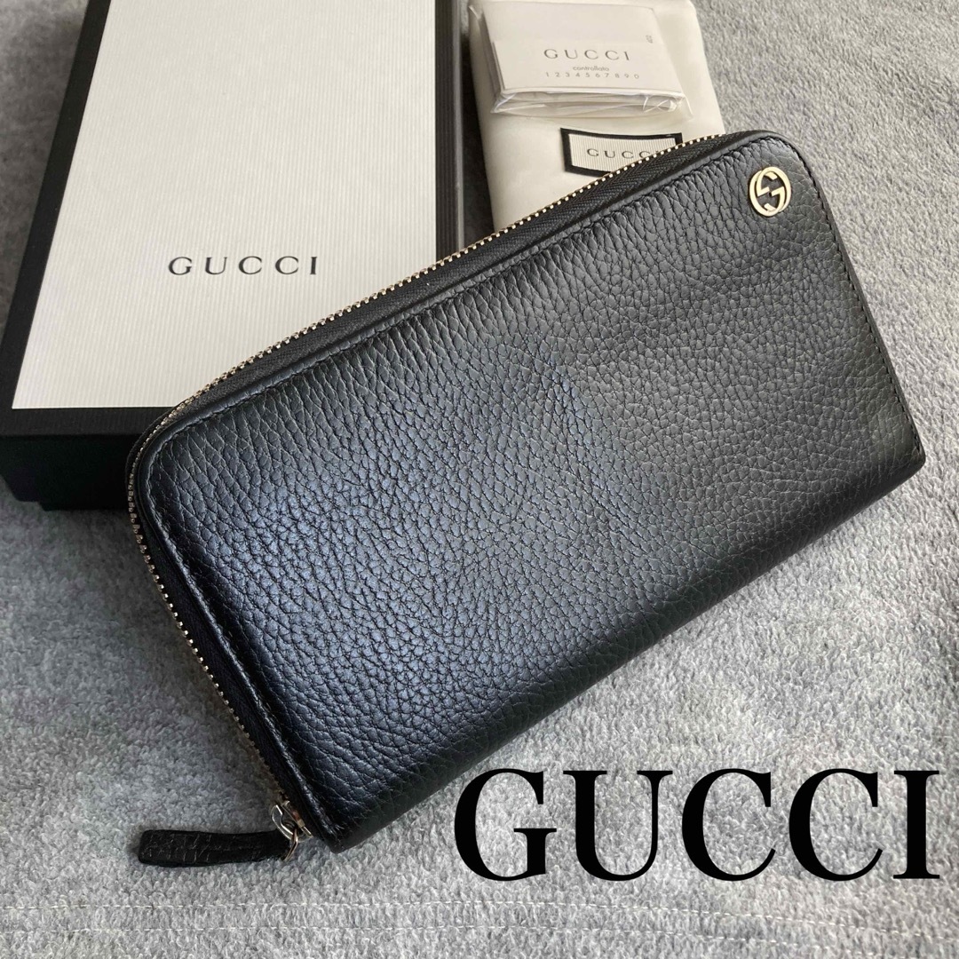 Gucci(グッチ)の【箱、袋、Cカード付】グッチ インターロッキング ラウンドジップ 長財布 メンズのファッション小物(長財布)の商品写真