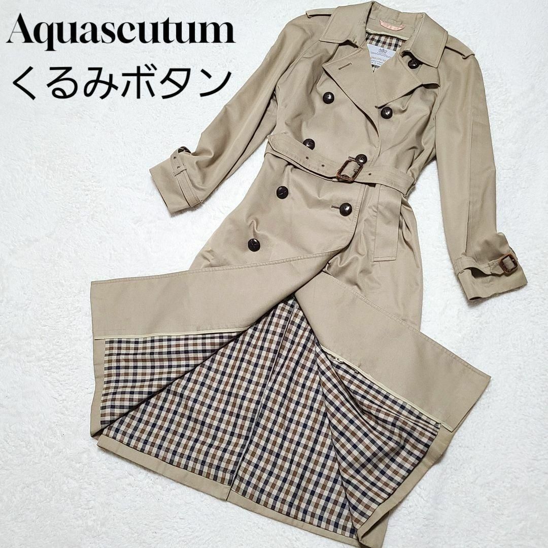 即購入大歓迎【新品未使用】Aquascutum  トレンチコート　L チェック