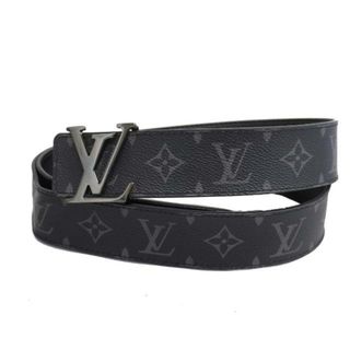 ルイヴィトン(LOUIS VUITTON)の【3de4150】ルイヴィトン ベルト/モノグラム・エクリプス/サンチュール LV イニシャル 40MM リバーシブル/M9043/ブラック(ベルト)