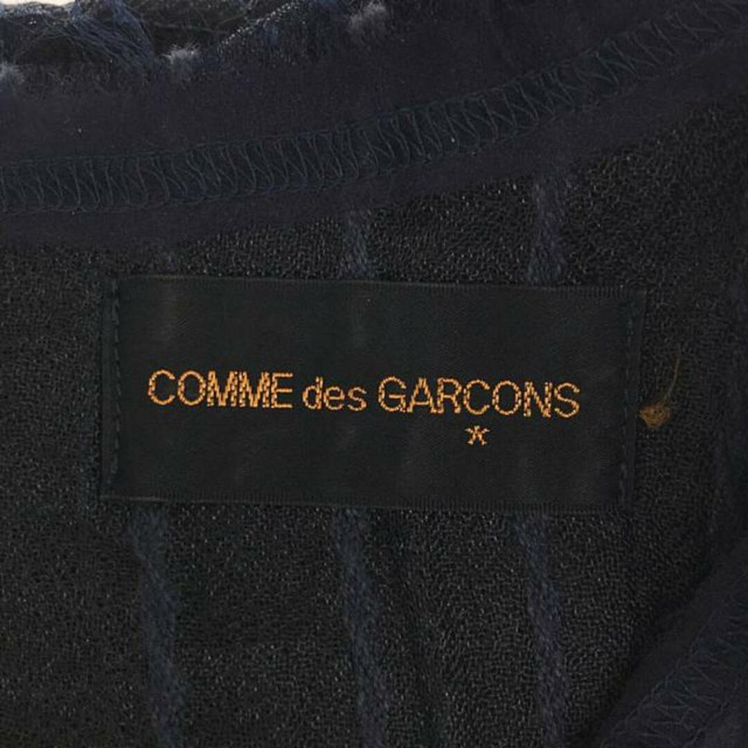 COMME des GARCONS(コムデギャルソン)のCOMME des GARCONS / コムデギャルソン | ナイロン シルク チェック 半袖 プルオーバー | S | ネイビー | レディース レディースのトップス(シャツ/ブラウス(半袖/袖なし))の商品写真