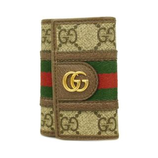 グッチ(Gucci)の【3de4191】グッチ キーケース/オフィディア/603732/PVC/ブラウン/ベージュ/ゴールド金具(キーケース)