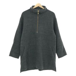 プラージュ(Plage)のPlage / プラージュ | 2022AW | TWEED half zip プルオーバー | 36 | グレー | レディース(トレーナー/スウェット)