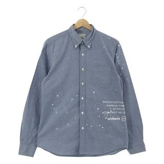 ユニフォームエクスペリメント(uniform experiment)のuniform experiment / ユニフォームエクスペリメント | DRIPPING B.D SHIRT / ドリッピング ボタンダウン シャツ | 2 | サックス | メンズ(Tシャツ/カットソー(七分/長袖))