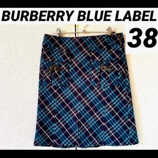 バーバリーブルーレーベル(BURBERRY BLUE LABEL)の【重厚感•お洒落♡】バーバリーブルーレーベル　タイトスカート　38　ノバチェック(ひざ丈スカート)