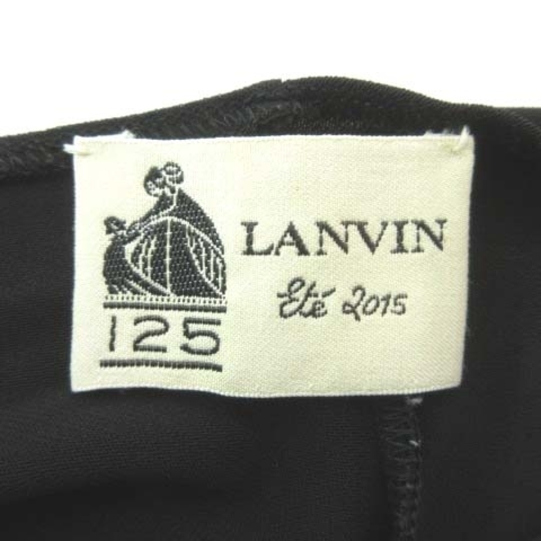 LANVIN(ランバン)のランバン ワンピース ひざ丈 薄手 34 約Sサイズ 黒 ブラック レディースのワンピース(ひざ丈ワンピース)の商品写真