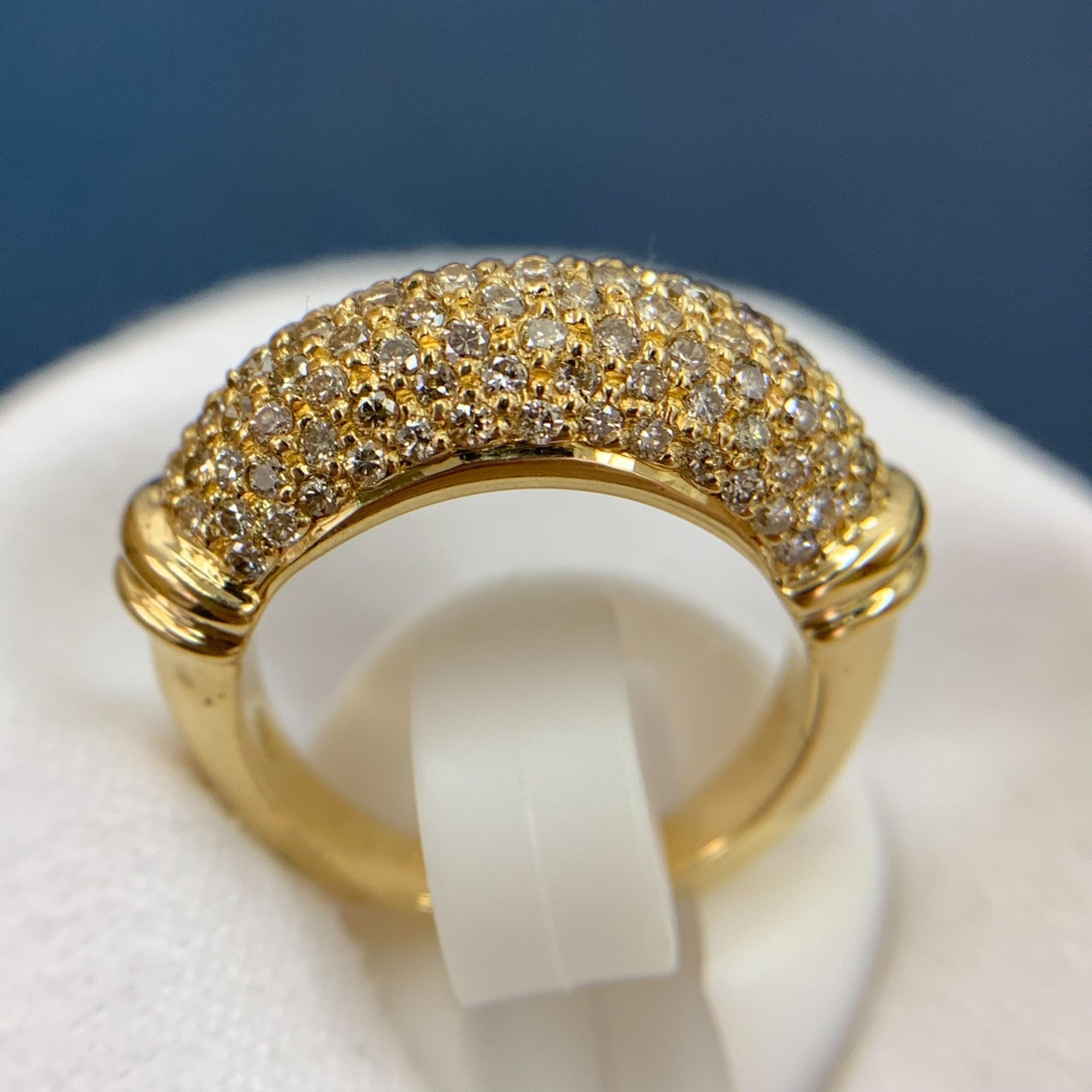 K18YG ダイヤモンド　リング　指輪　パヴェダイヤモンド レディースのアクセサリー(リング(指輪))の商品写真