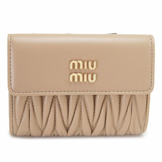 ミュウミュウ(miumiu)のミュウミュウ 折財布 レディース 5ML002 2FPP F0036 二つ折り財布 コンパクト財布 マテラッセ レザー サッビア MIU MIU(財布)