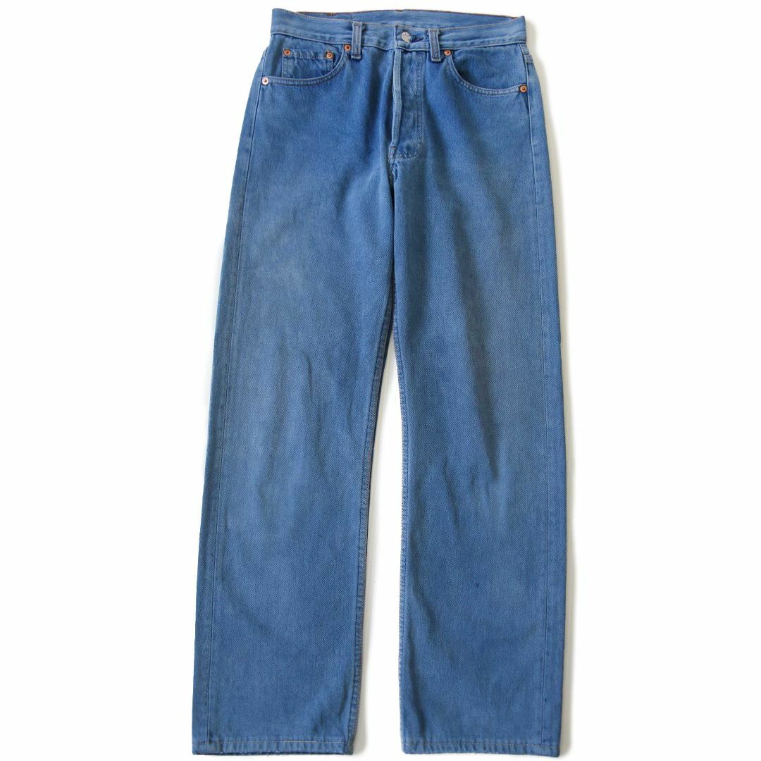 90s USA製 Levi'sリーバイス 501 カラーデニムパンツ 後染め 薄青 w29★オールド ビンテージ ジーンズ ストレート ユニセックス薄青系サイズ表記