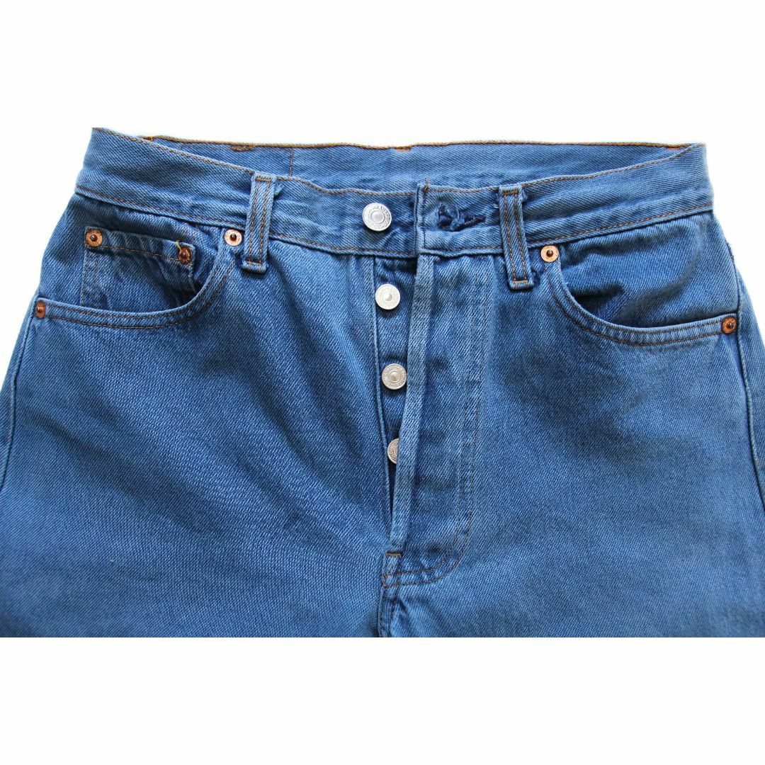 90s USA製 Levi'sリーバイス 501 カラーデニムパンツ 後染め 薄青 w29★オールド ビンテージ ジーンズ ストレート ユニセックス薄青系サイズ表記