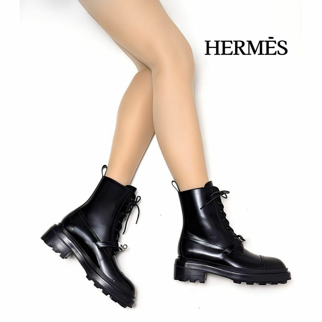 Hermes(エルメス)の新品そっくりさん⭐エルメスHERMES ファンク ケリー金具ショートブーツ 37 レディースの靴/シューズ(ブーツ)の商品写真