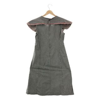 トリココムデギャルソン(tricot COMME des GARCONS)のtricot COMME des GARCONS / トリココムデギャルソン | 2002SS | コットン チェック カットオフ フリルスリーブ ワンピース | ホワイト/ブラック | レディース(ロングワンピース/マキシワンピース)