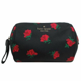 ケイトスペードニューヨーク(kate spade new york)の【新品】ケイトスペード ポーチ KE611 001(ブラック×マルチカラー) kate spade チェルシー ローズ トス プリント ミディアム コスメティック コスメポーチ アウトレット レディース(ポーチ)