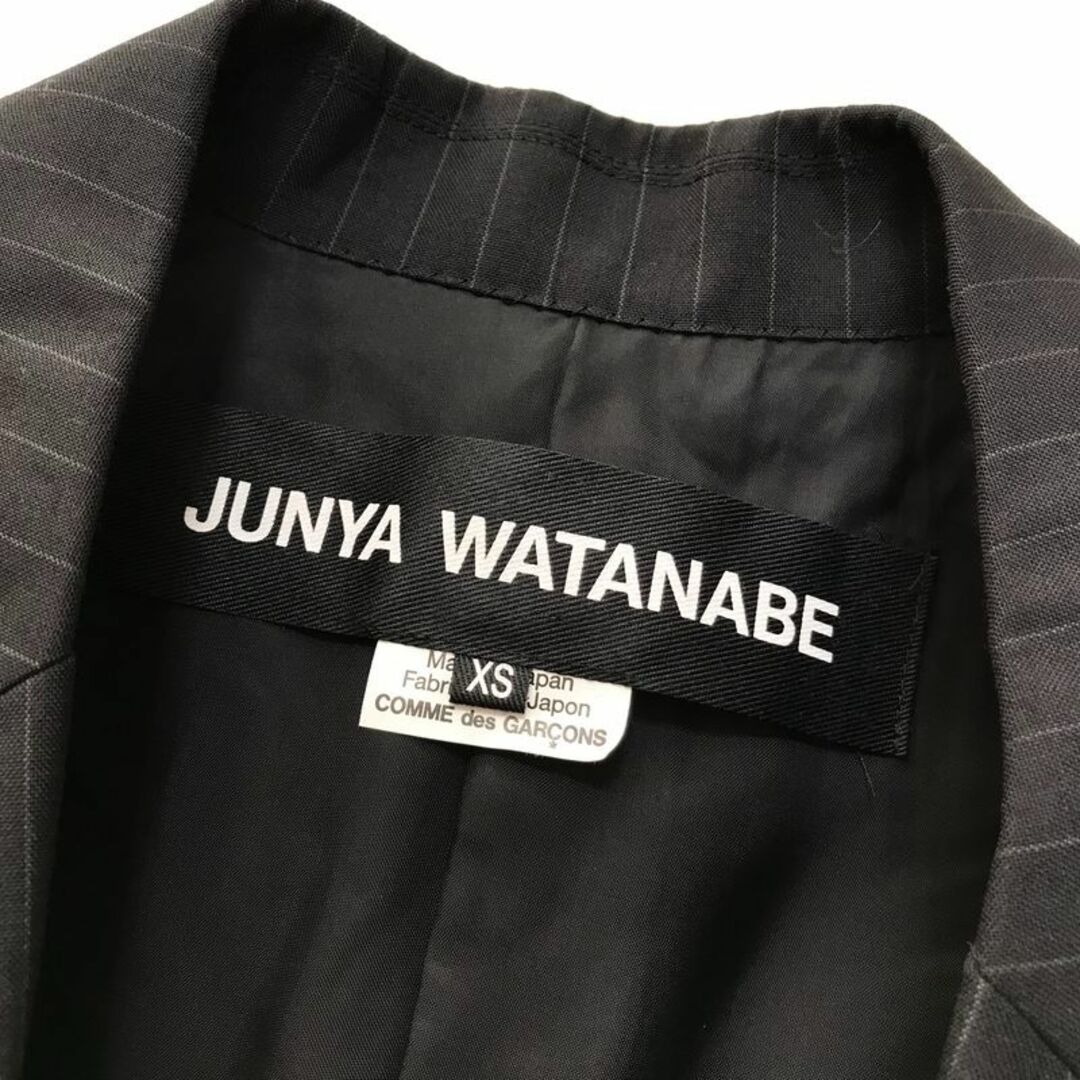 JUNYA WATANABE(ジュンヤワタナベ)のJUNYA WATANABE ストライプ オーバーサイズ コート ジャケット レディースのジャケット/アウター(テーラードジャケット)の商品写真