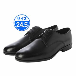 【新品 未使用】本革ビジネスシューズ ブラック 24.5cm 黒 CL310(ドレス/ビジネス)