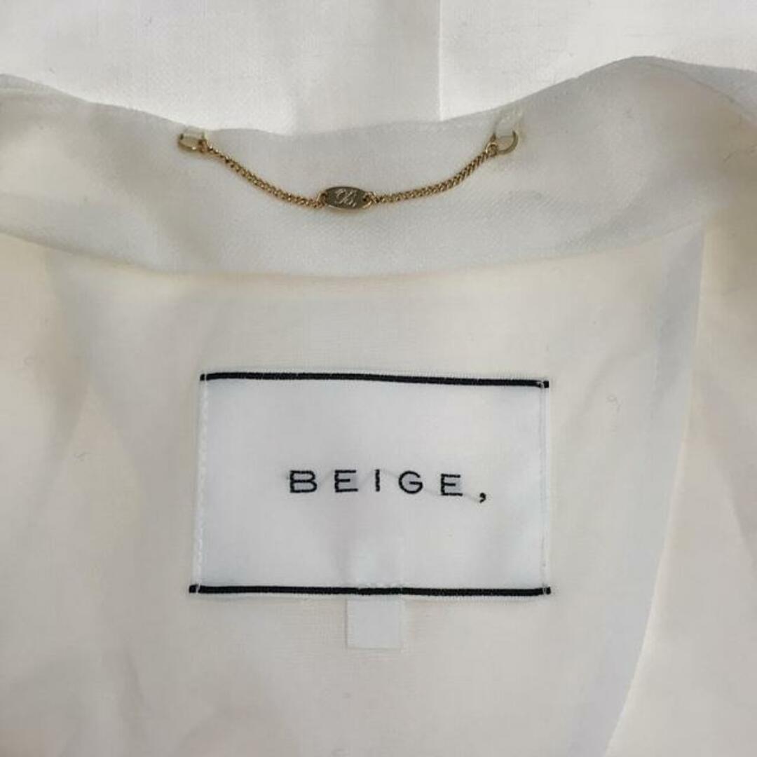 BEIGE,(ベイジ)のBEIGE， / ベイジ | リネン混 テーラードジャケット | 2 | ホワイト | レディース レディースのジャケット/アウター(その他)の商品写真